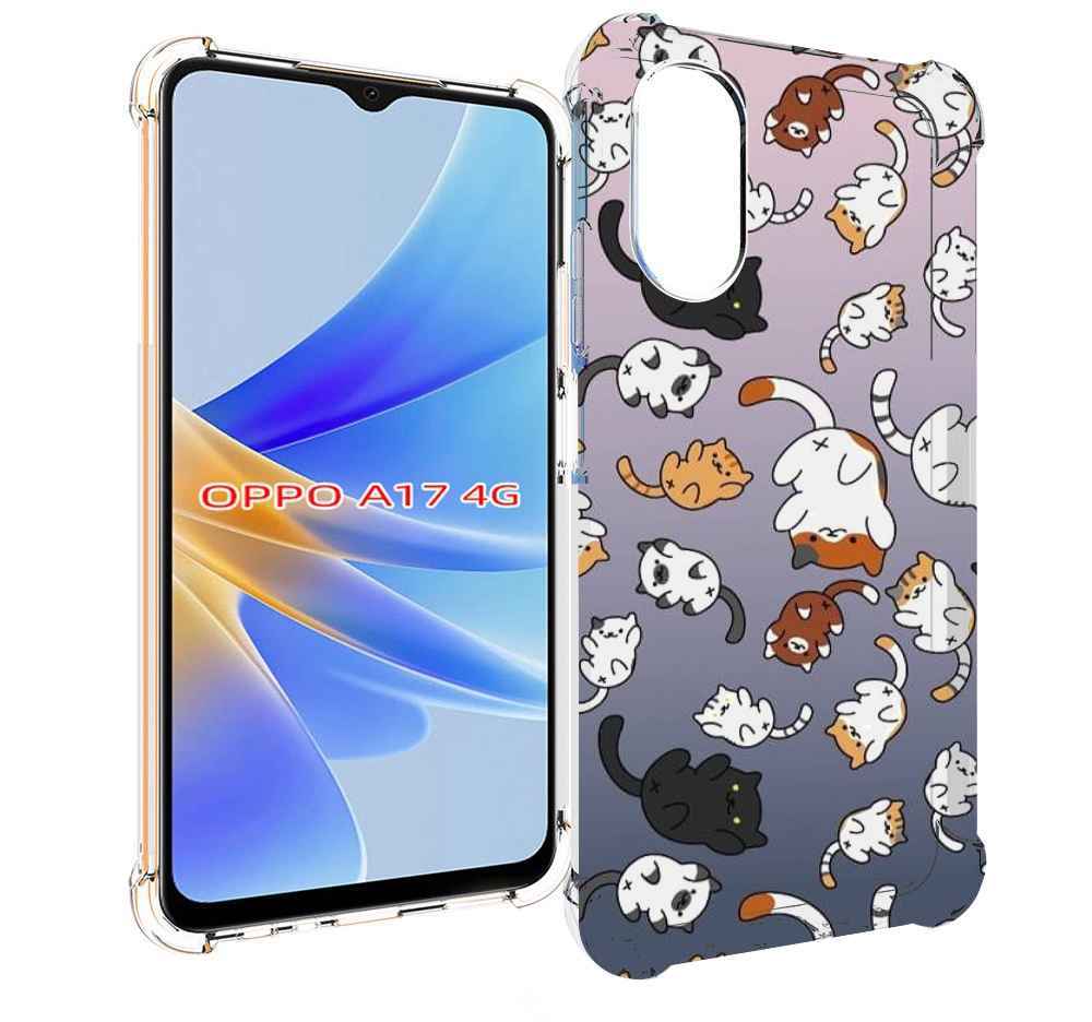 

Чехол MyPads Котики-летают для OPPO A17, Прозрачный, Tocco