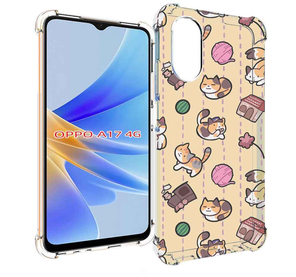 

Чехол MyPads Котики-клубочки для OPPO A17, Прозрачный, Tocco