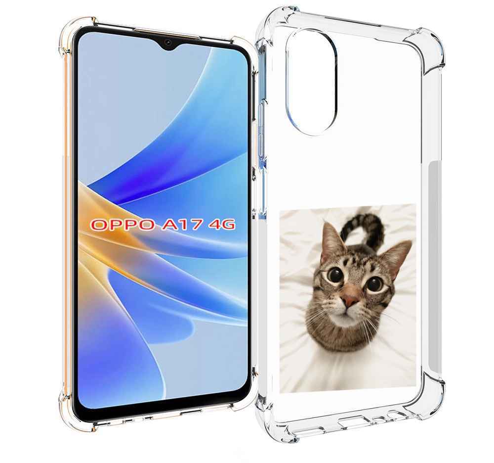 

Чехол MyPads Котик для OPPO A17, Прозрачный, Tocco