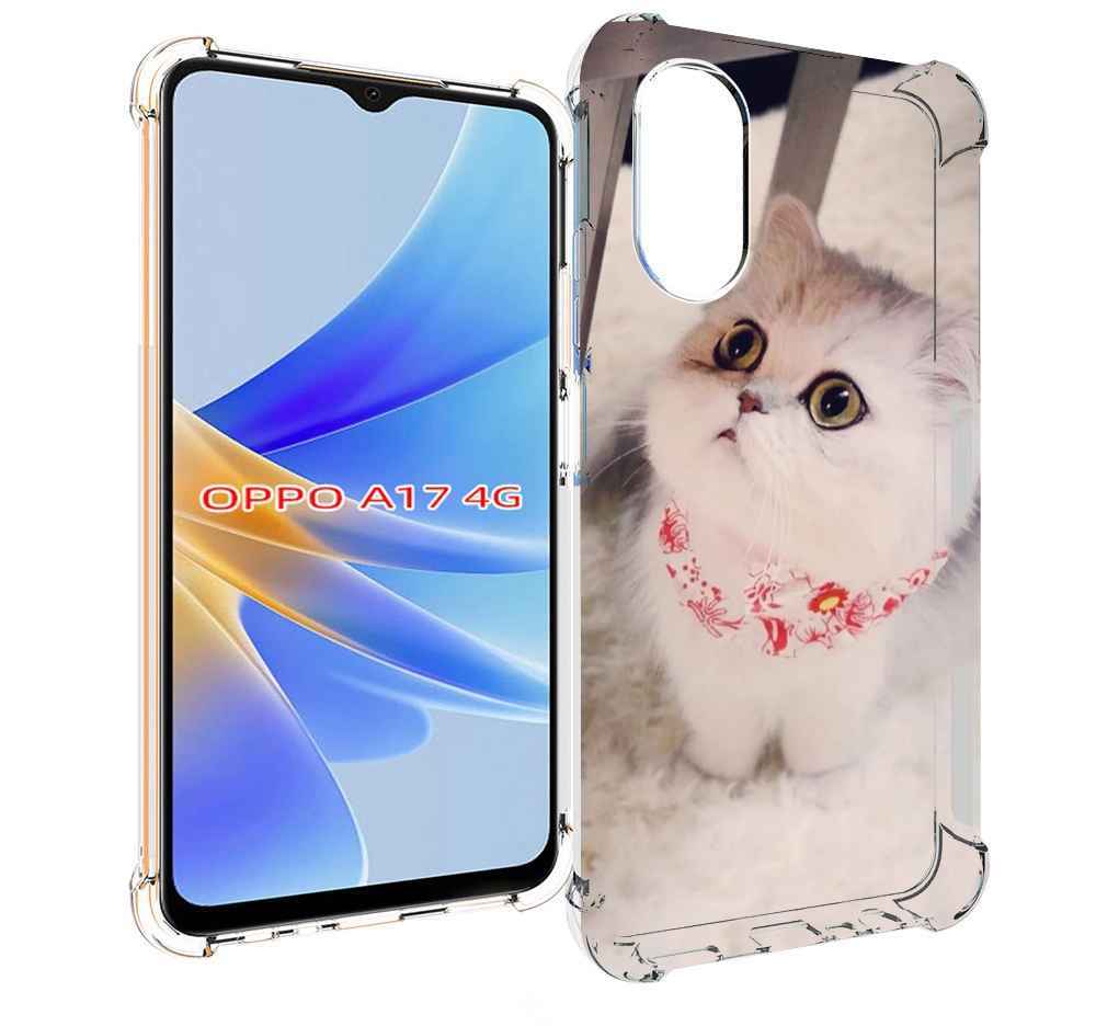 

Чехол MyPads Котеночек женский для OPPO A17, Прозрачный, Tocco