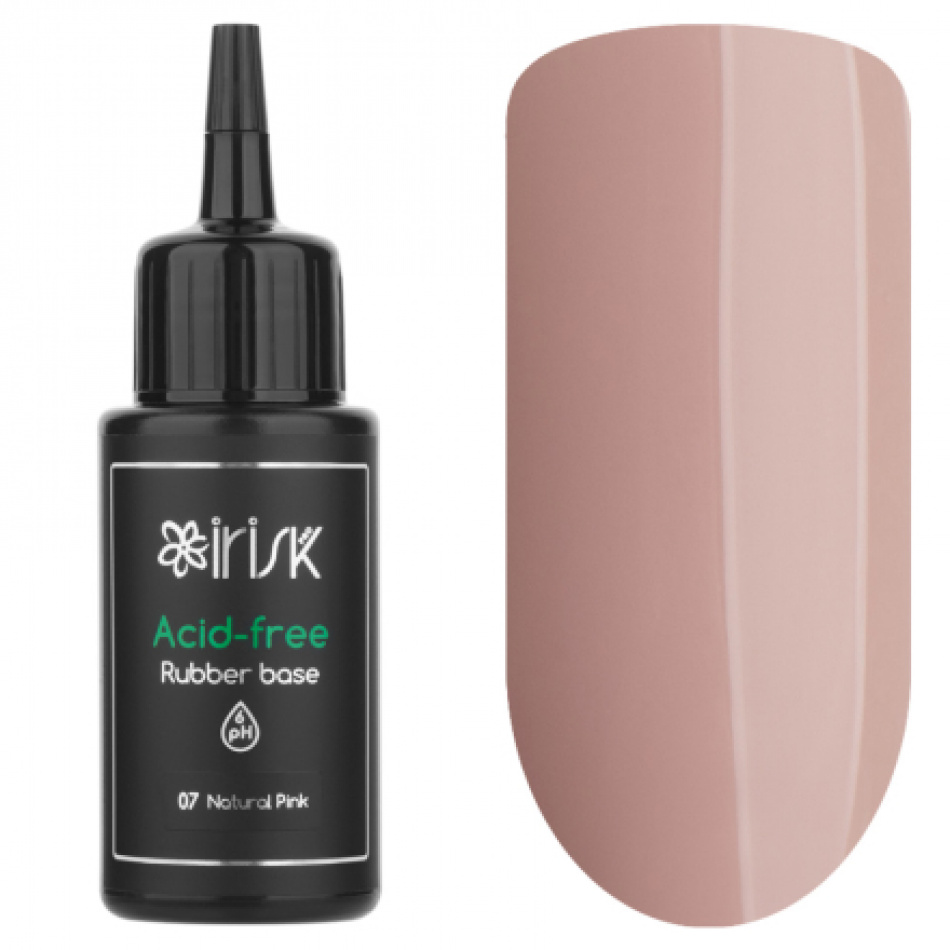 База каучуковая irisk бескислотная Acid-free Rubber Base 07 Natural Pink 50 мл