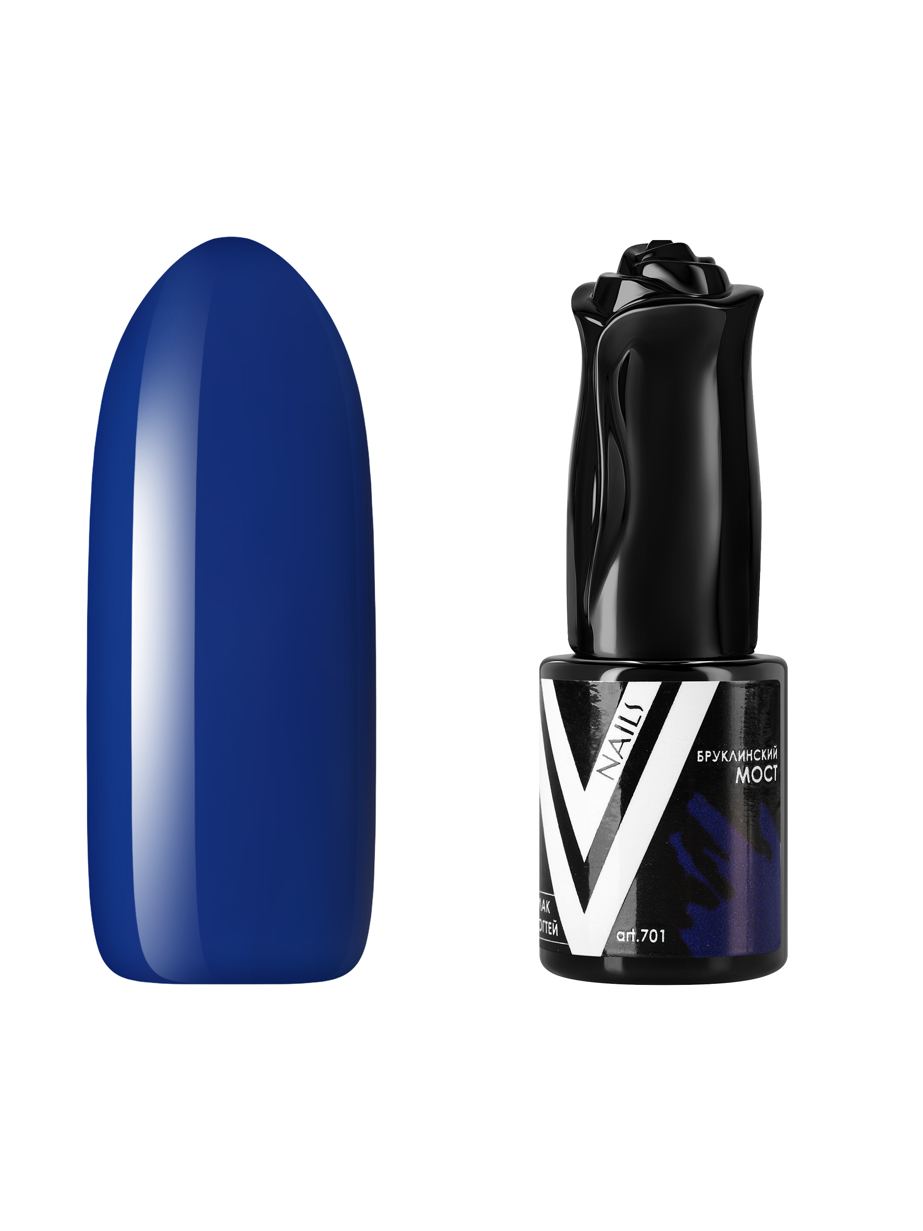 

Гель-лак для ногтей Vogue Nails плотный самовыравнивающийся, темный, синий, 10 мл