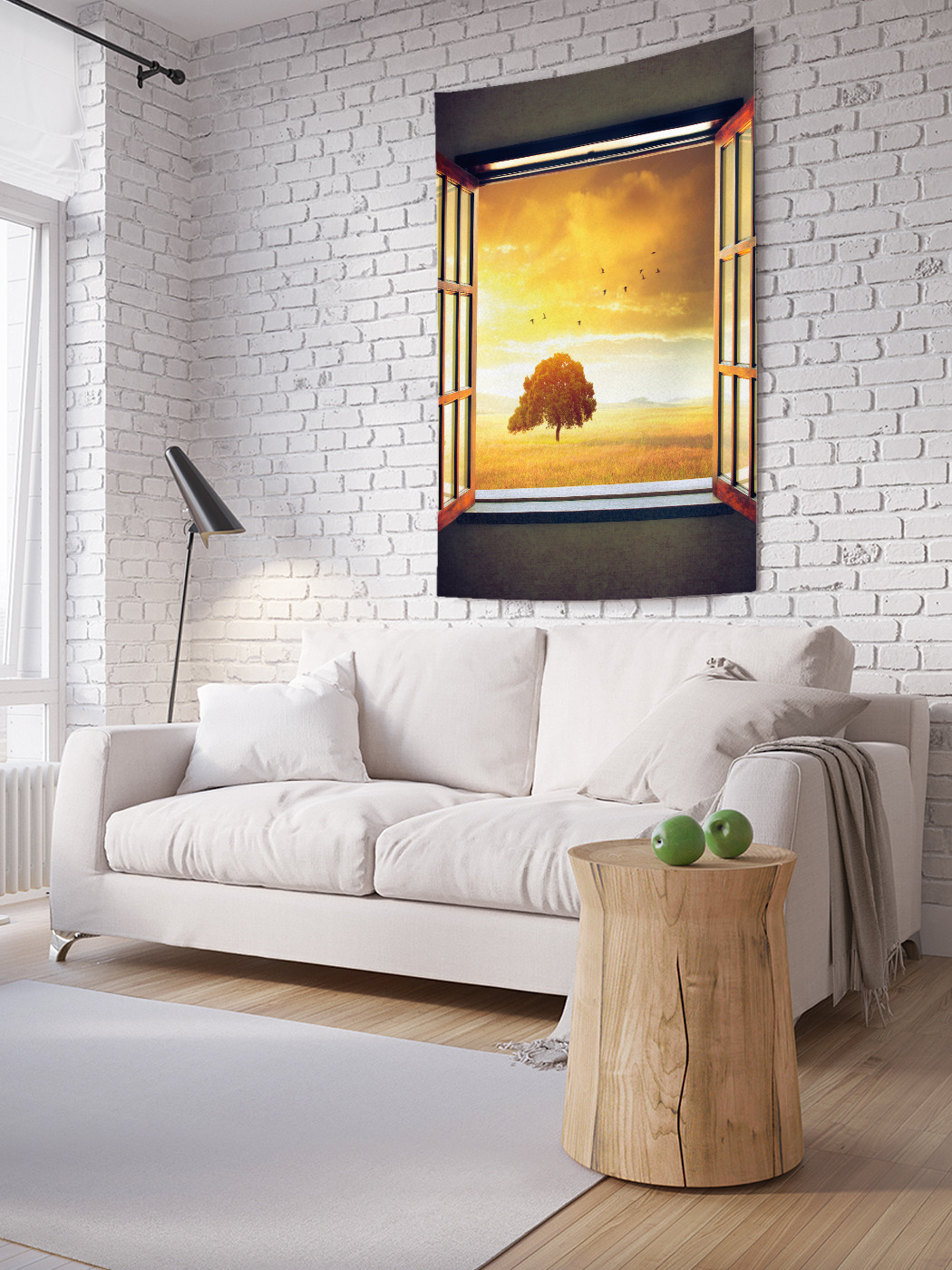

Вертикальное фотопанно на стену JoyArty Природа перед окном 100x150 см, Природа перед окном