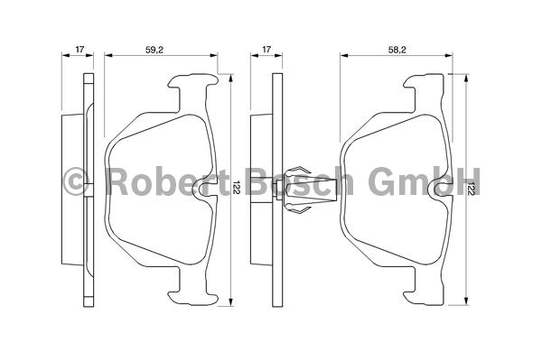 

Тормозные колодки Bosch задние 986424766