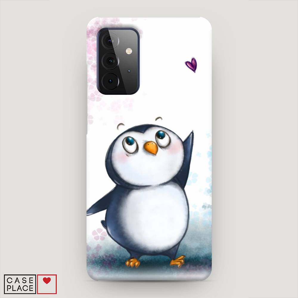фото Пластиковый чехол "пингвин и сердечко" на samsung galaxy a72 awog