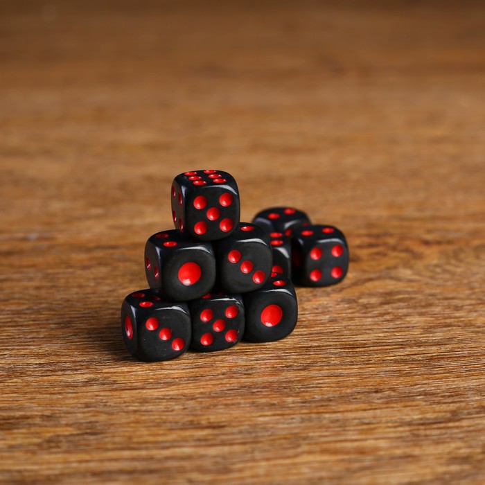

Кости игральные, 100 шт, 1.4 х 1.4 см (100 шт), Белый