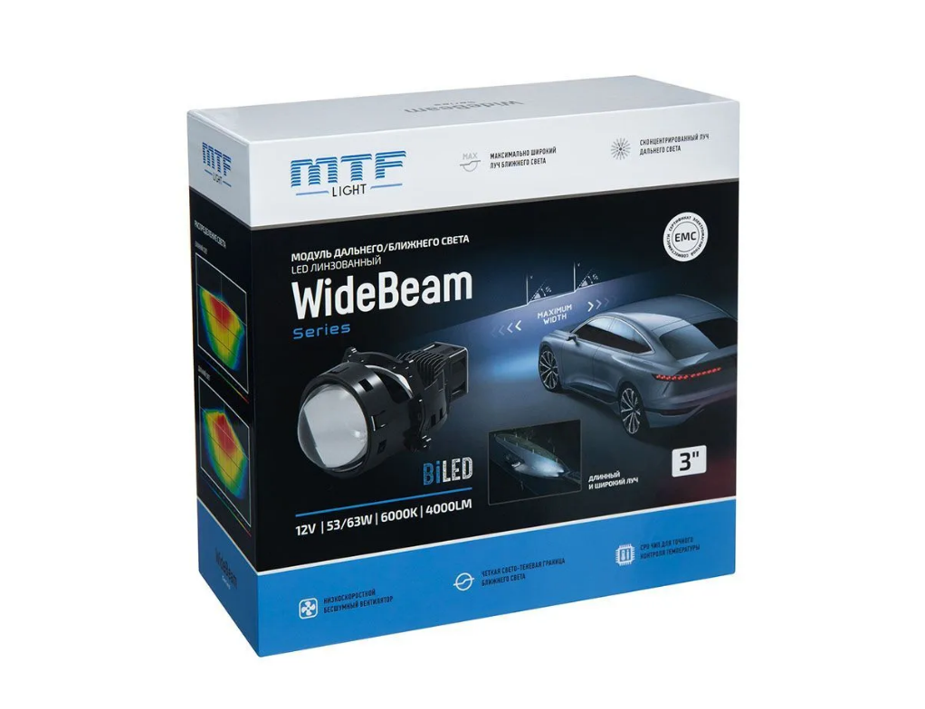 

Светодиодные модули ближнего/дальнего света MTF Light WIDE BEAM, 12В, WIDE BEAM