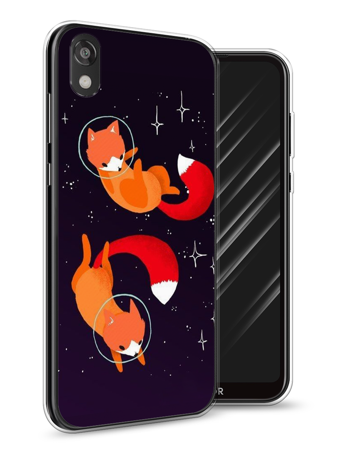 

Чехол Awog на Huawei Y5 2019 "Лисы космонавты", Оранжевый, 69050-4