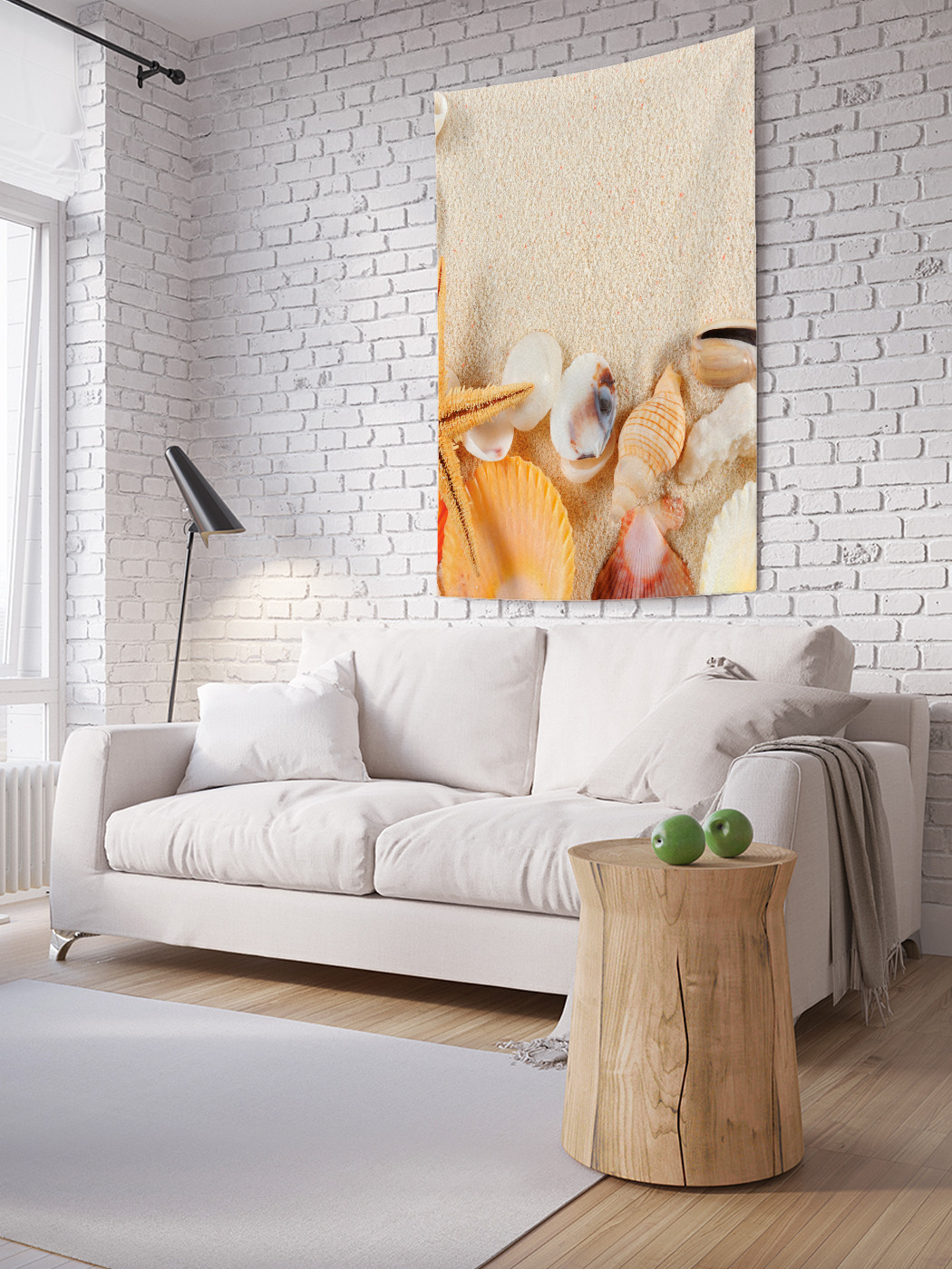 

Вертикальное фотопанно на стену JoyArty Собранные ракушки 100x150 см, Собранные ракушки