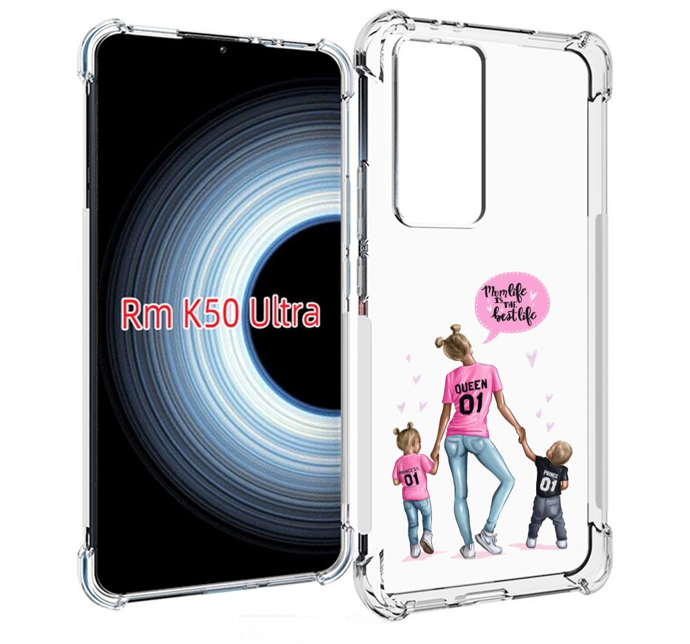 

Чехол MyPads Мама-королева женский для Xiaomi 12T / Redmi K50 Ultra, Прозрачный, Tocco