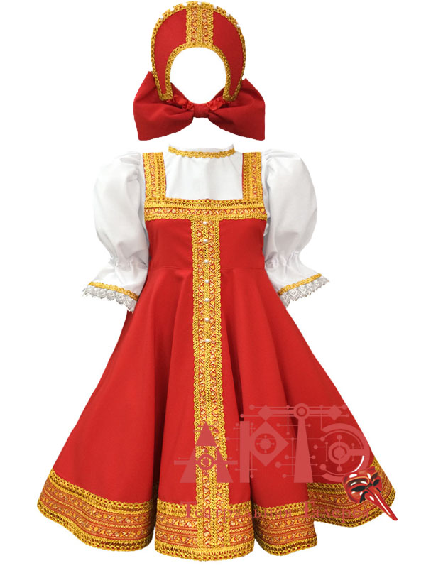 

Сарафан "Людмила" с кокошником (Цв: Красный-Золотой Размер: 44), Людмила