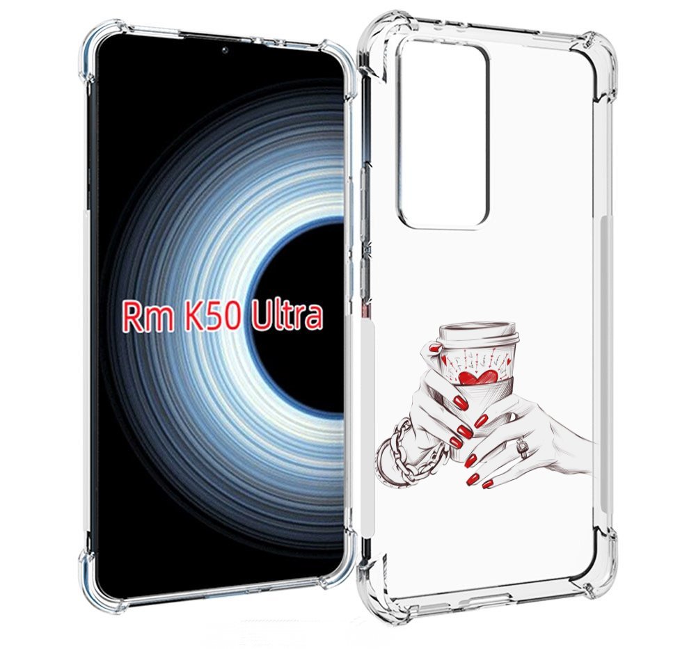 

Чехол MyPads Любовный-стакан для Xiaomi 12T / Redmi K50 Ultra, Прозрачный, Tocco