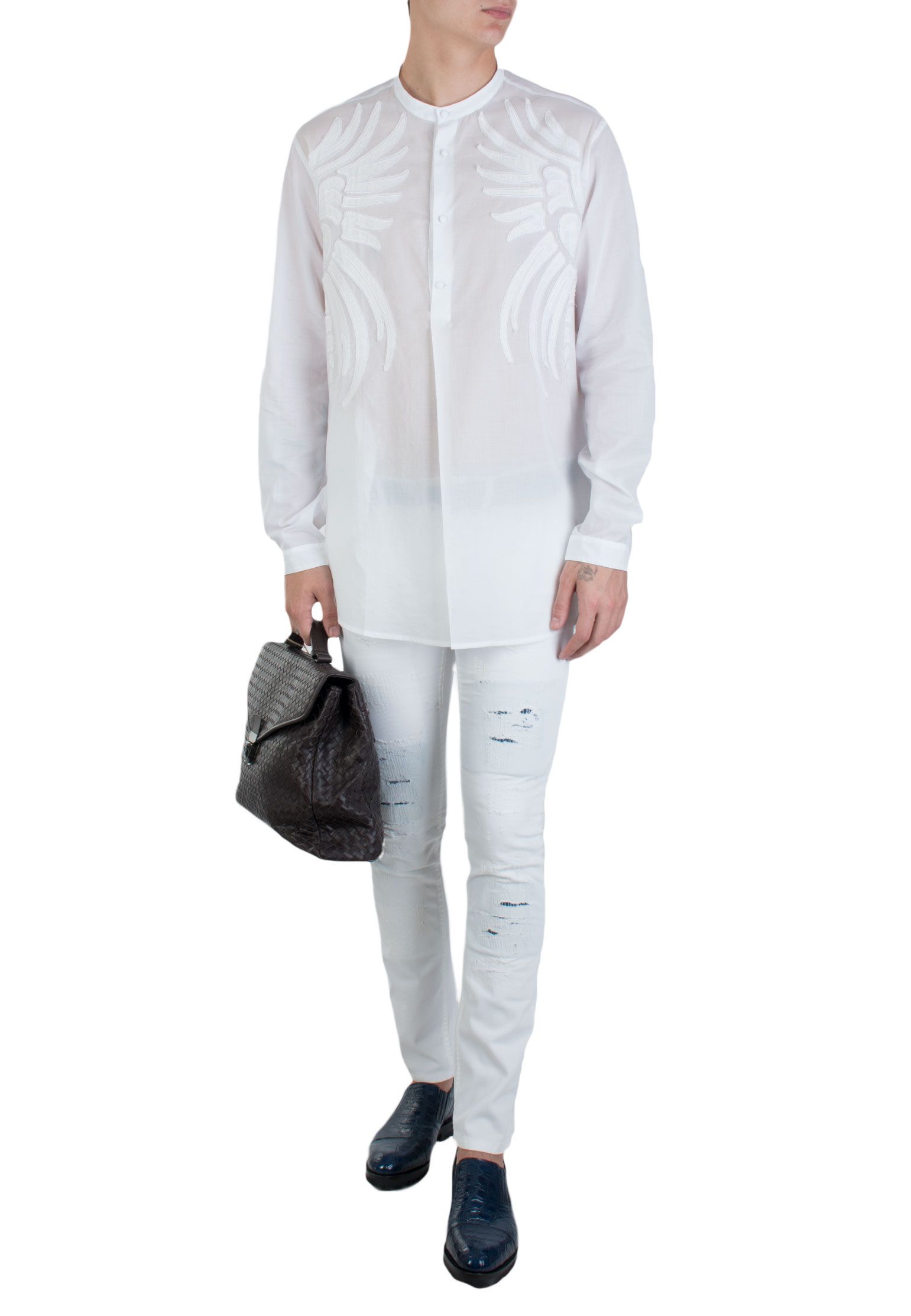 

Рубашка мужская Roberto Cavalli 79574 белая 41 EU, 79574