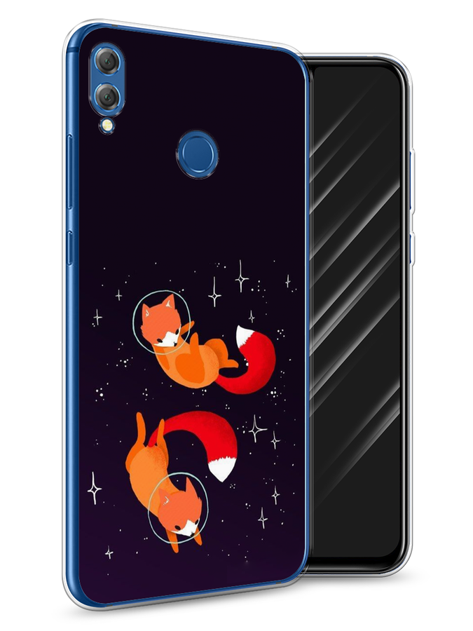 

Чехол Awog на Honor 8X "Лисы космонавты", Оранжевый, 66750-4