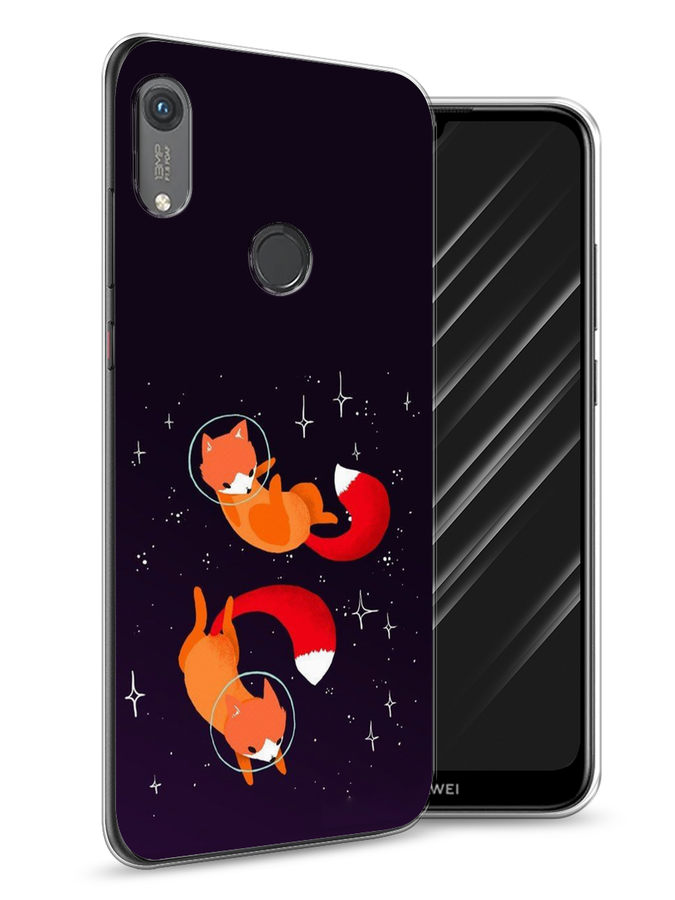 

Чехол Awog на Honor 8A (8A Pro/Prime) "Лисы космонавты", Оранжевый, 68750-4