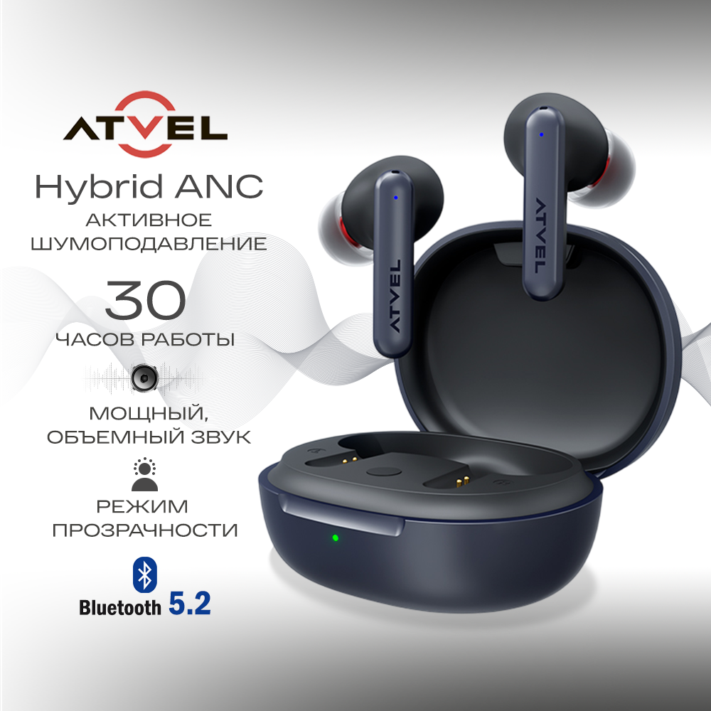 

Наушники беспроводные ATVEL TWS Tune S5 ProX с шумоподавлением, Tune S5 ProX