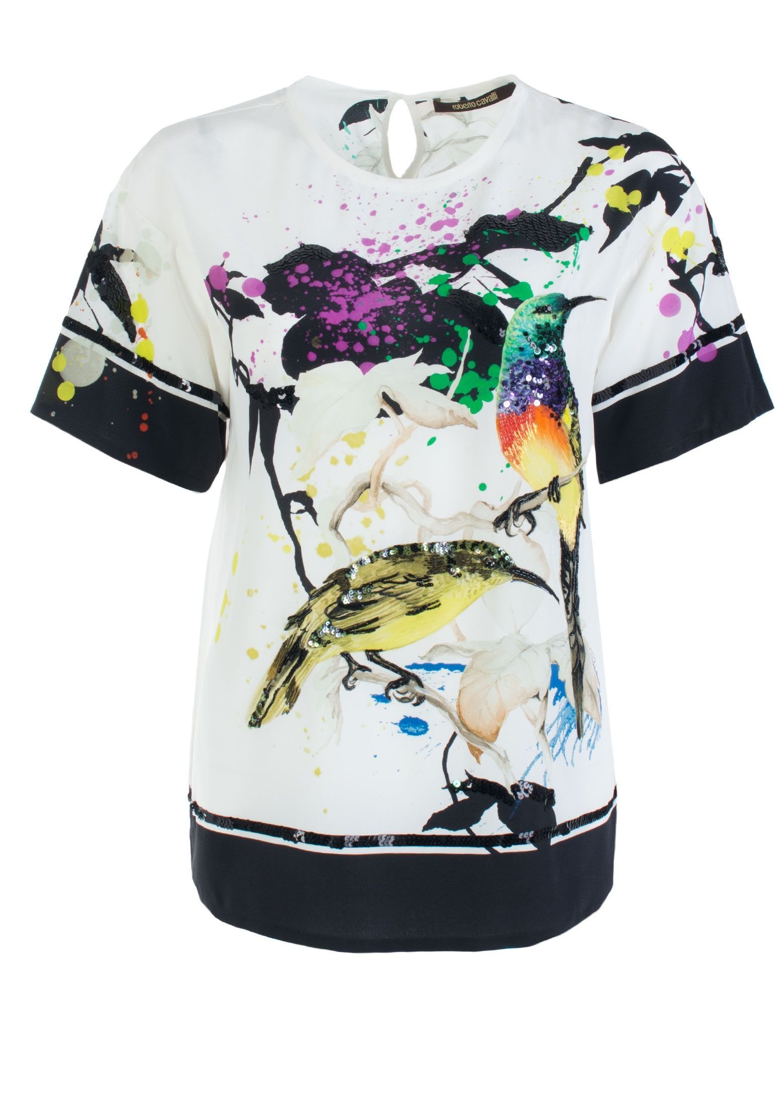 

Футболка женская Roberto Cavalli 80922 белая 40 IT, 80922