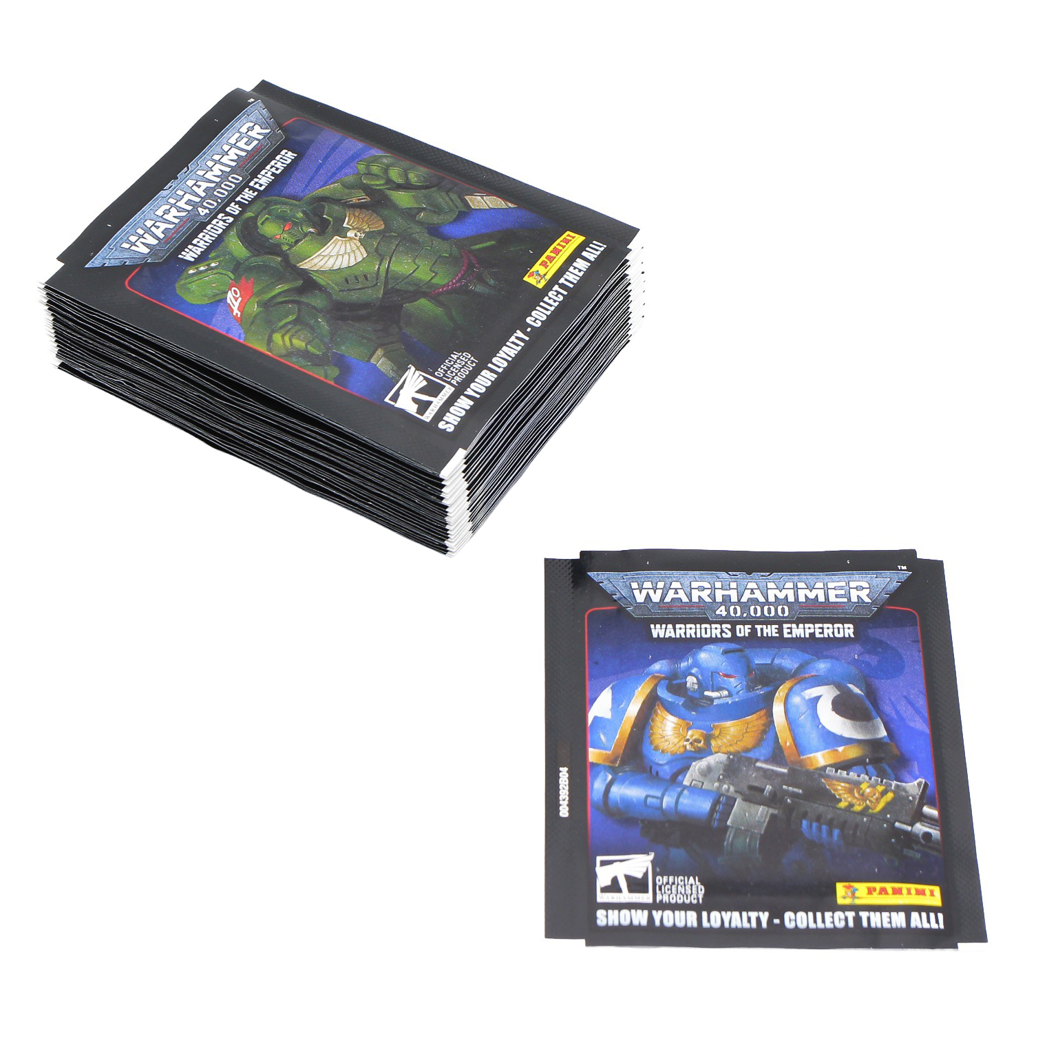 

Наклейки Panini Warhammer 40,000: Warriors of the Emperor 30 пакетиков, 150 наклеек, Warhammer 40,000: Warriors of the Emperor