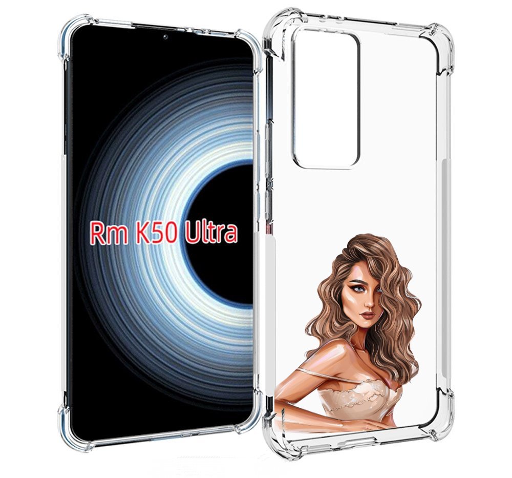 Чехол MyPads Кудрявая-девушка женский для Xiaomi 12T / Redmi K50 Ultra