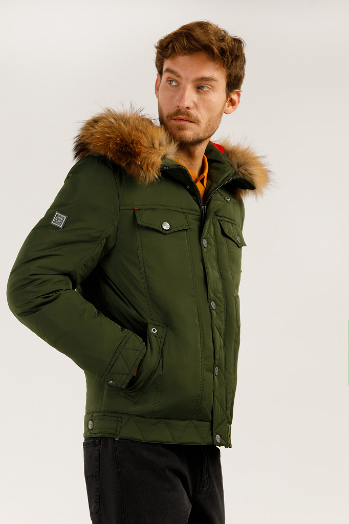 фото Куртка мужская finn flare a19-22009 зеленая 3xl