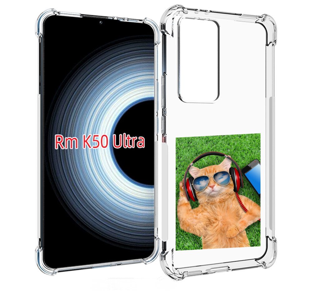 

Чехол MyPads Кот-кайфарик для Xiaomi 12T / Redmi K50 Ultra, Прозрачный, Tocco