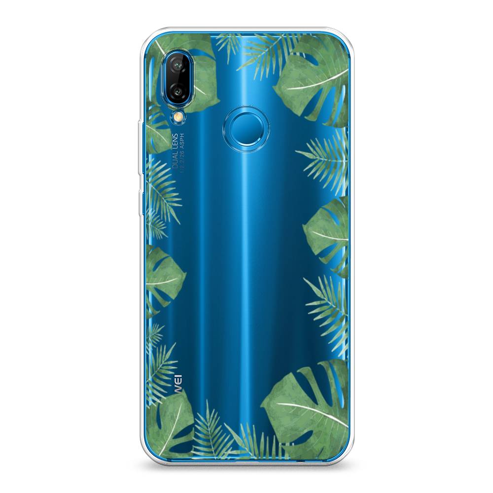 

Чехол Awog на Huawei P20 Lite "Листья папоротника рамка", Зеленый, 64450-8