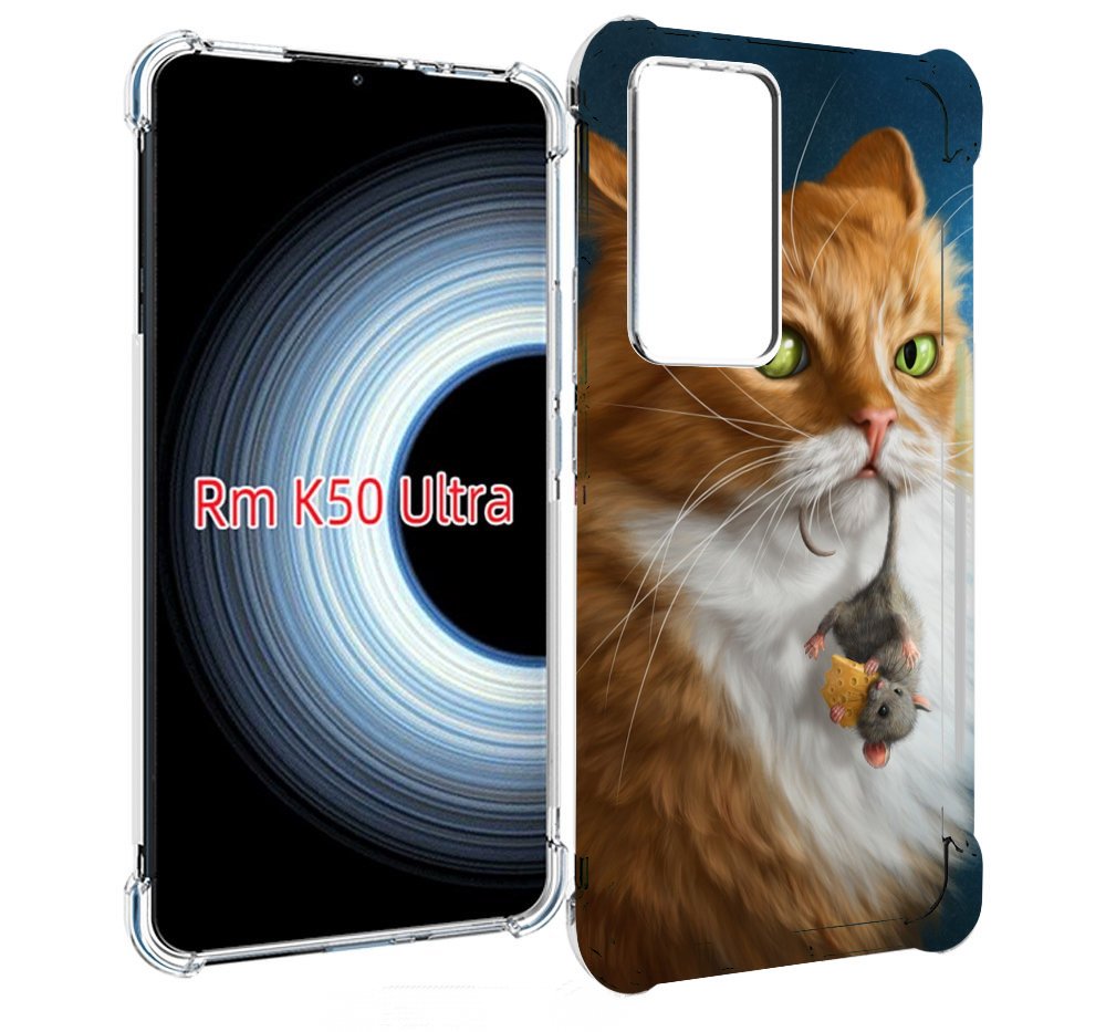

Чехол MyPads Кот-и-мышь для Xiaomi 12T / Redmi K50 Ultra, Прозрачный, Tocco