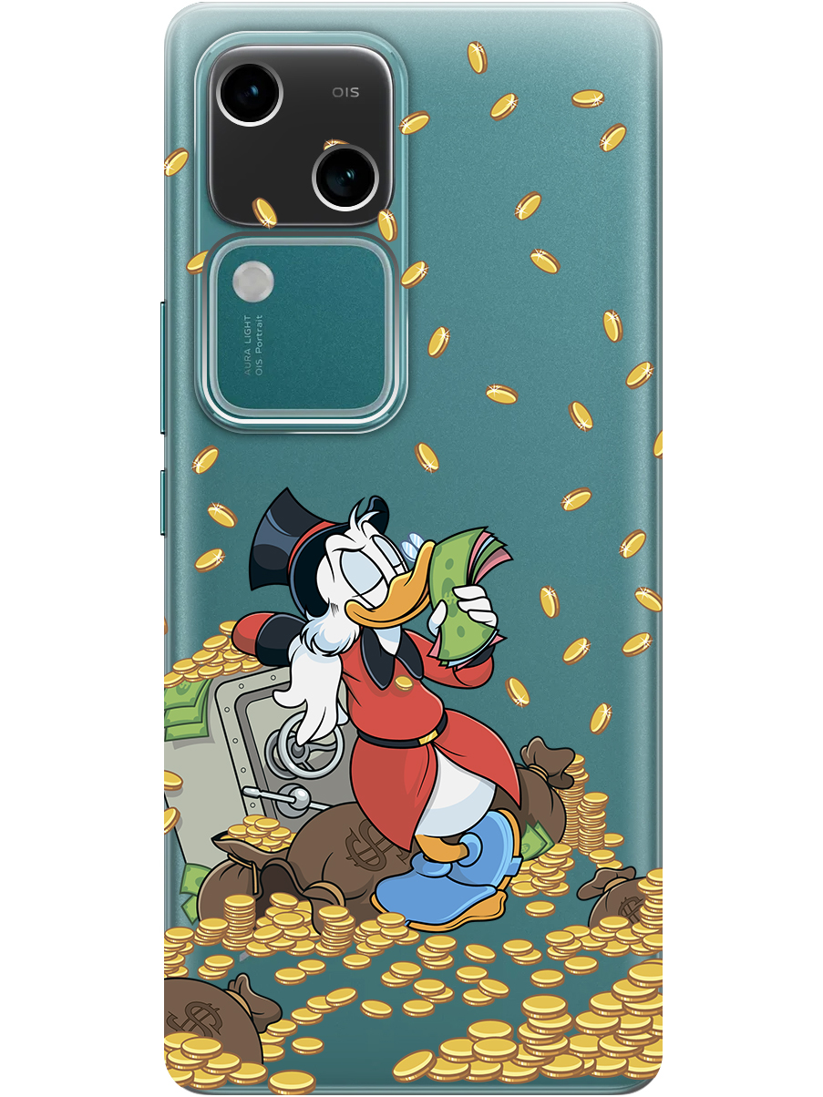 

Силиконовый чехол на Vivo v30 / s18 с принтом "Скрудж и сейф" прозрачный, Прозрачный;белый;красный, 782621572