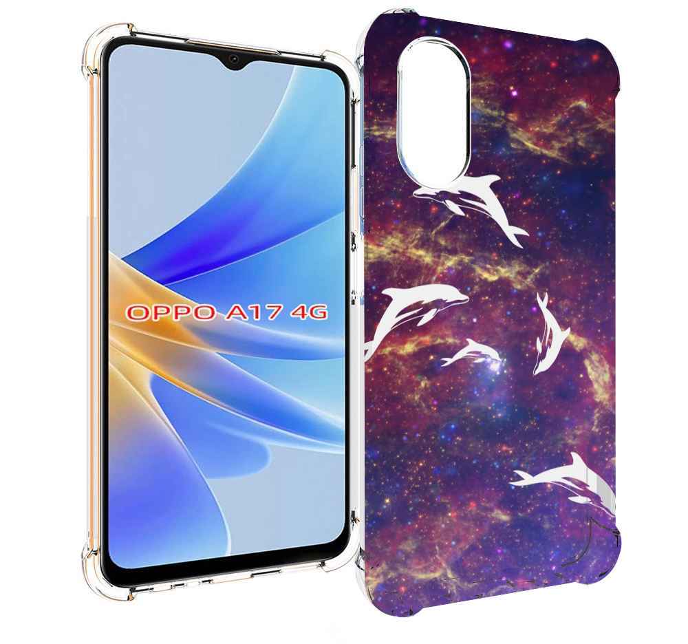 

Чехол MyPads Космические-дельфины для OPPO A17, Прозрачный, Tocco