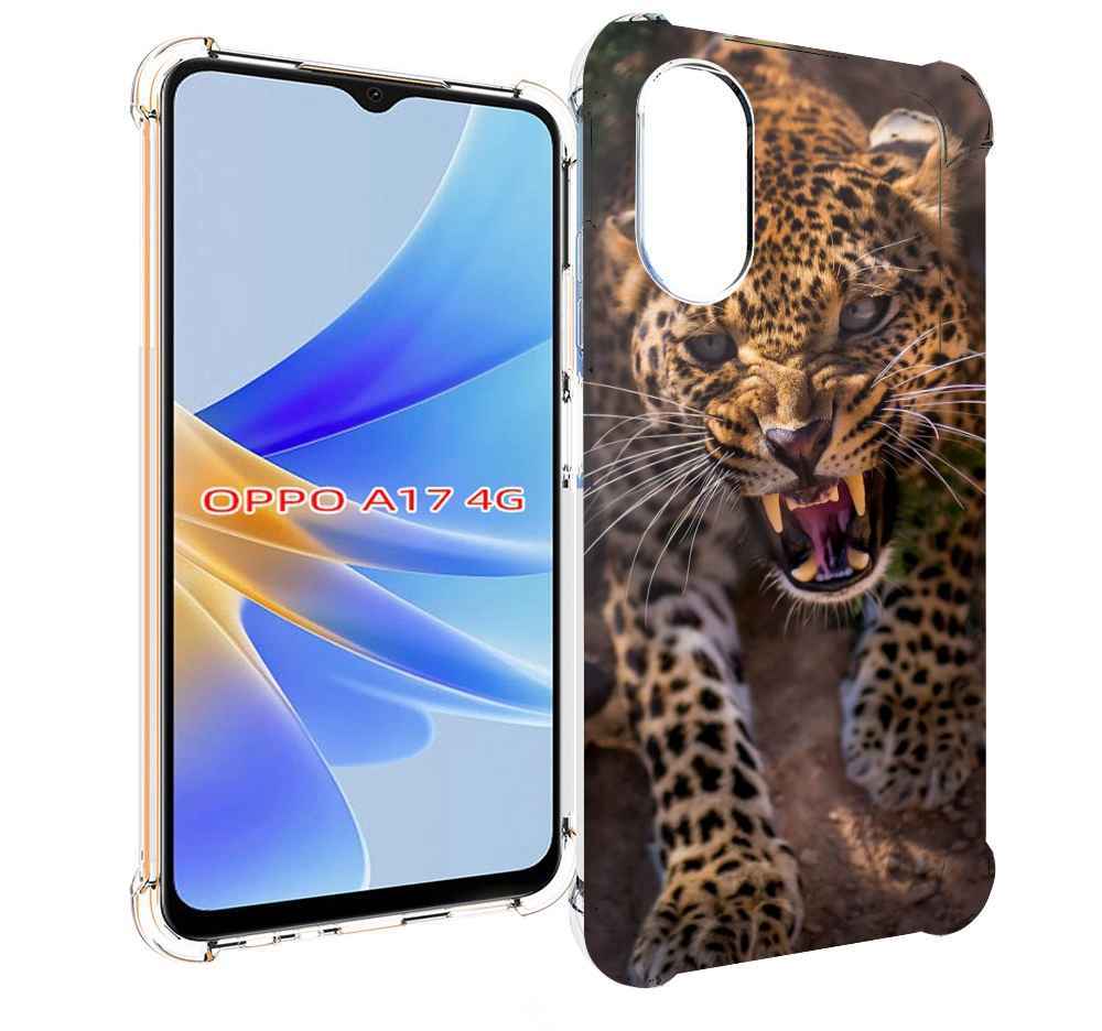 

Чехол MyPads Злой-гепард для OPPO A17, Прозрачный, Tocco