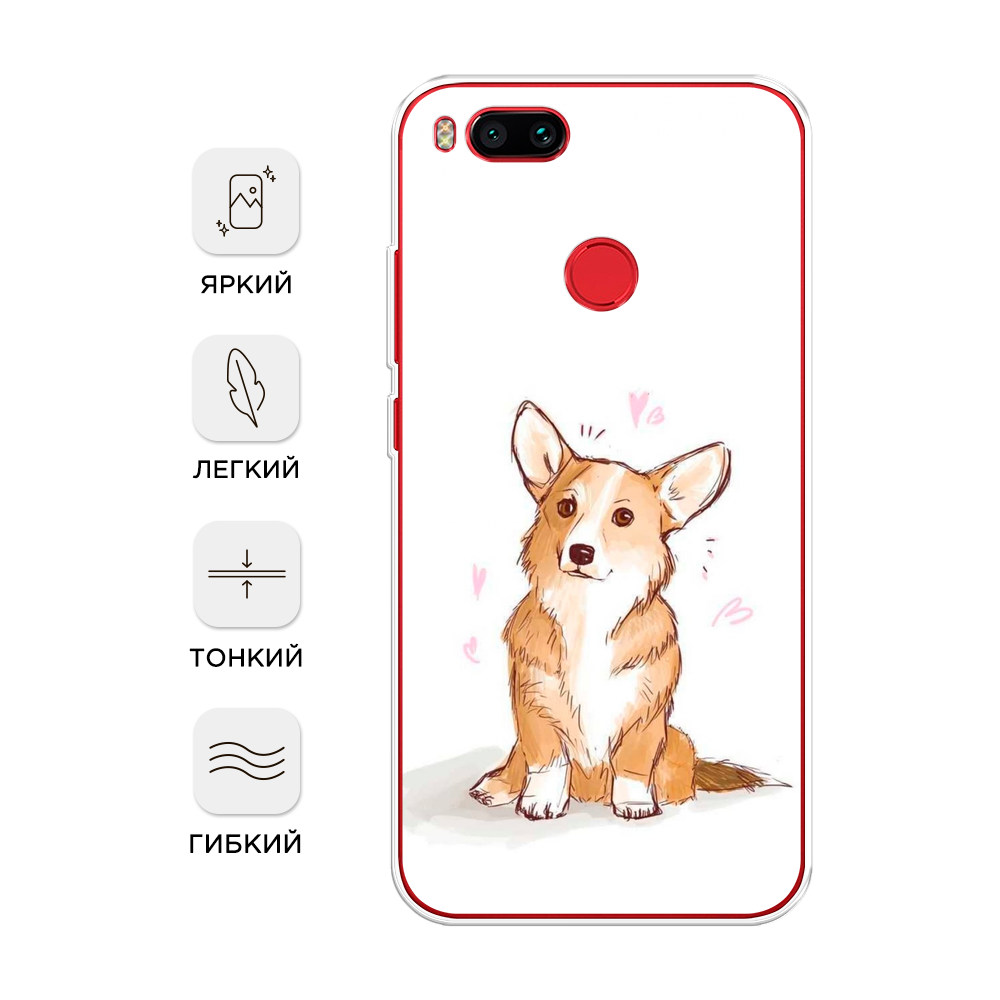 

Чехол Awog на Xiaomi Mi 5X "Корги любовь", Разноцветный, 32350-1