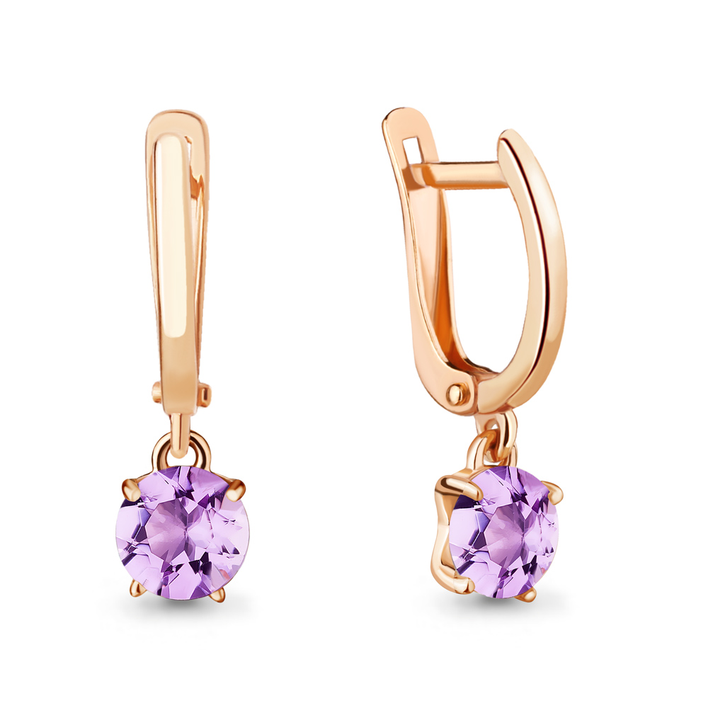 

Серьги из красного золота с аметистом Aquamarine 4406304_585_кз, 4406304_585_кз