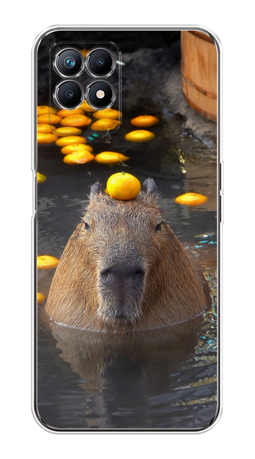 

Чехол на Realme 8i "Капибара отдыхает", Коричневый;оранжевый;серый, 257350-1