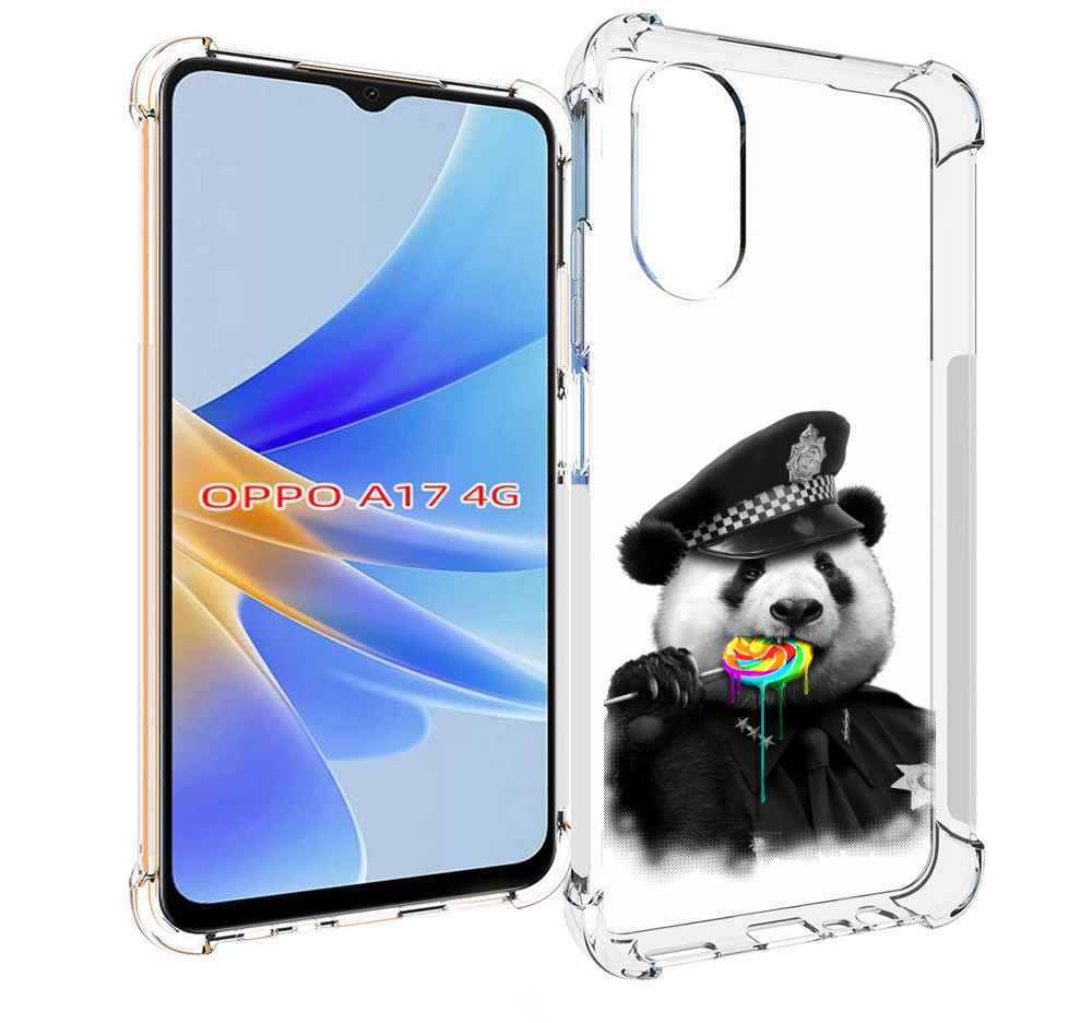 

Чехол MyPads Панда полиция для OPPO A17, Прозрачный, Tocco
