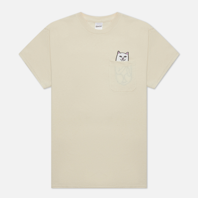 

Мужская футболка Ripndip Lord Nermal Pocket бежевый, Размер S, Lord Nermal Pocket