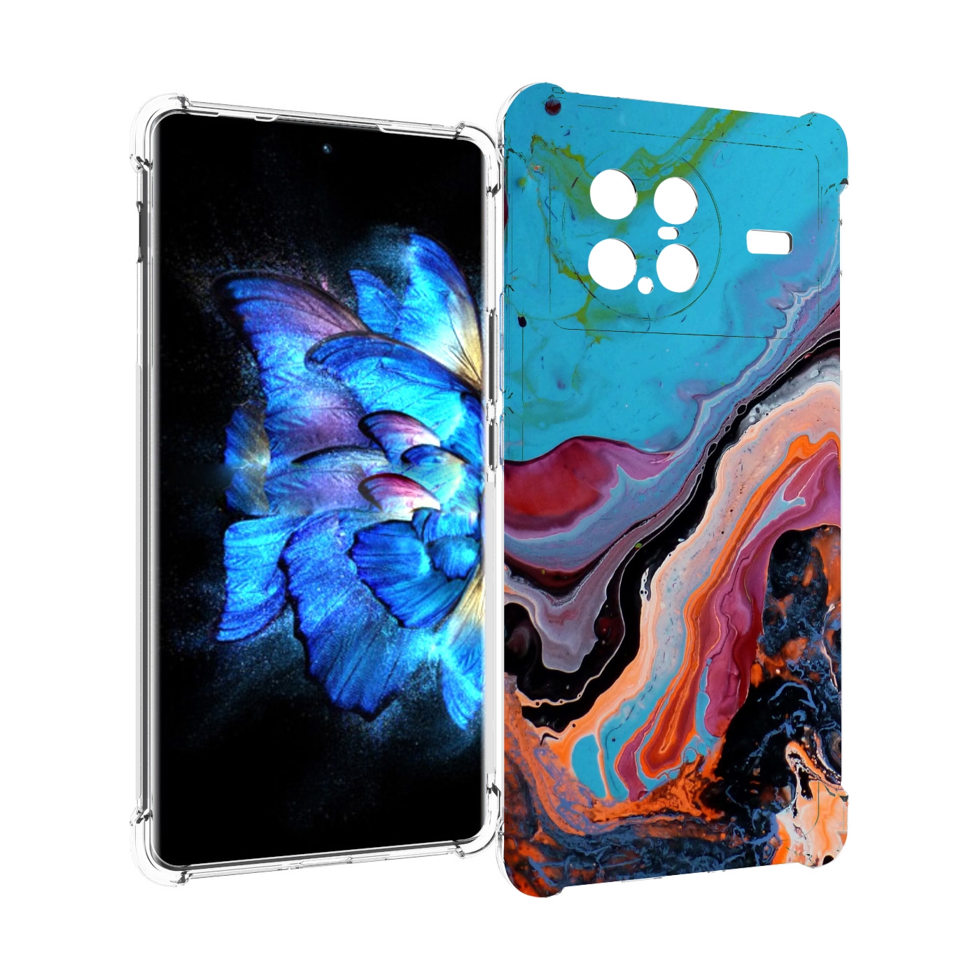 

Чехол MyPads смешанные краски для Vivo X Note 5G, Прозрачный, Tocco
