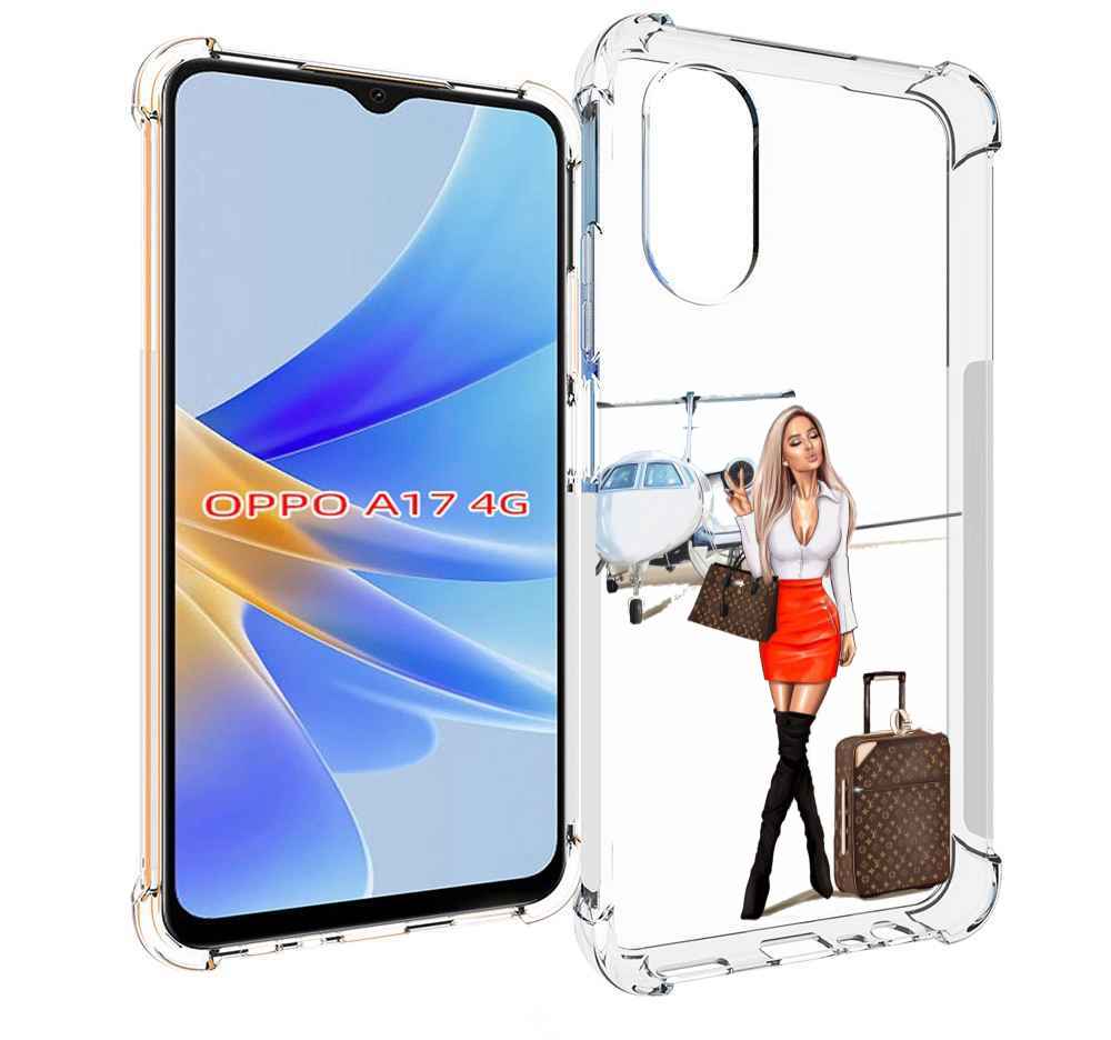 

Чехол MyPads Деловая-девушка женский для OPPO A17, Прозрачный, Tocco