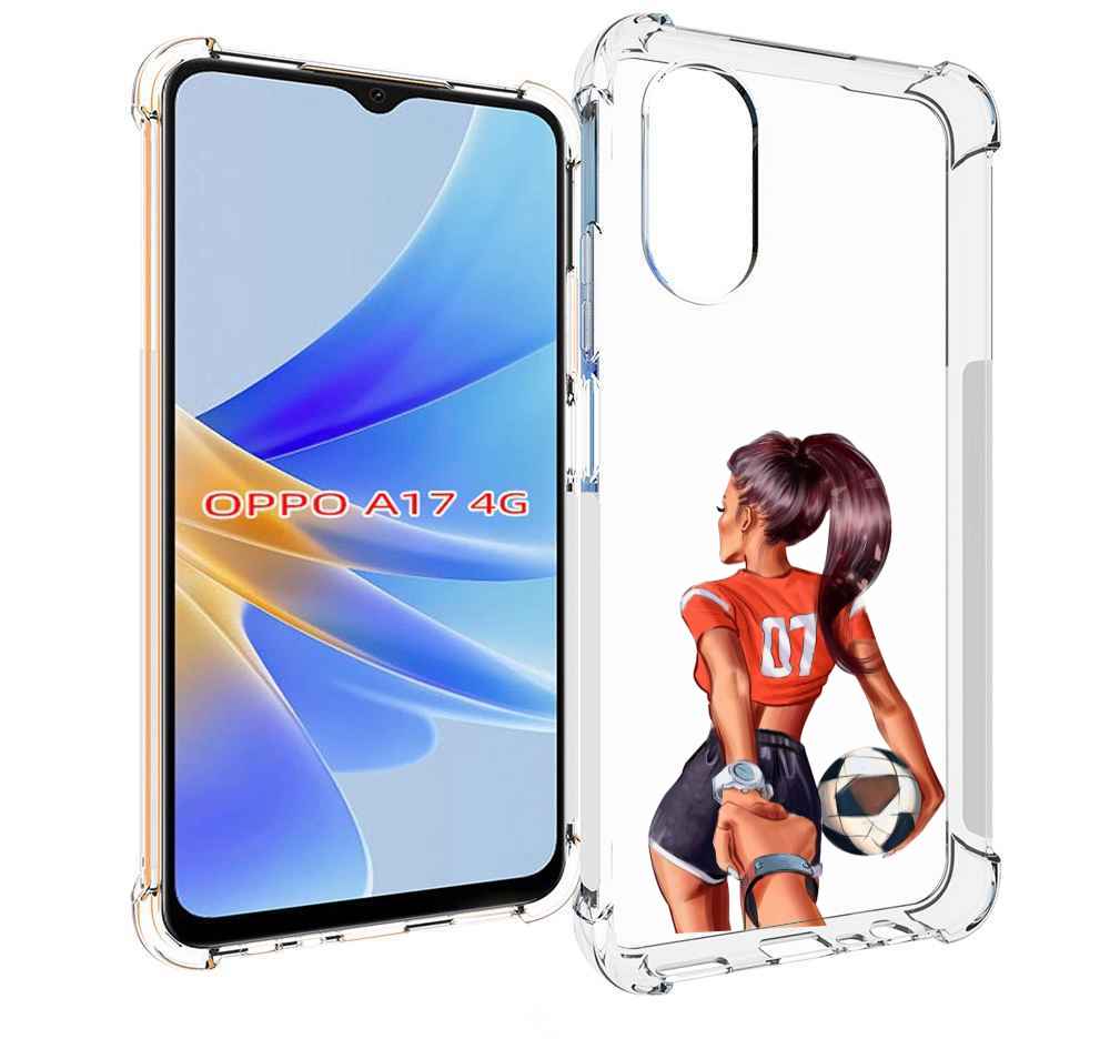 

Чехол MyPads Девушка-футболистка женский для OPPO A17, Прозрачный, Tocco