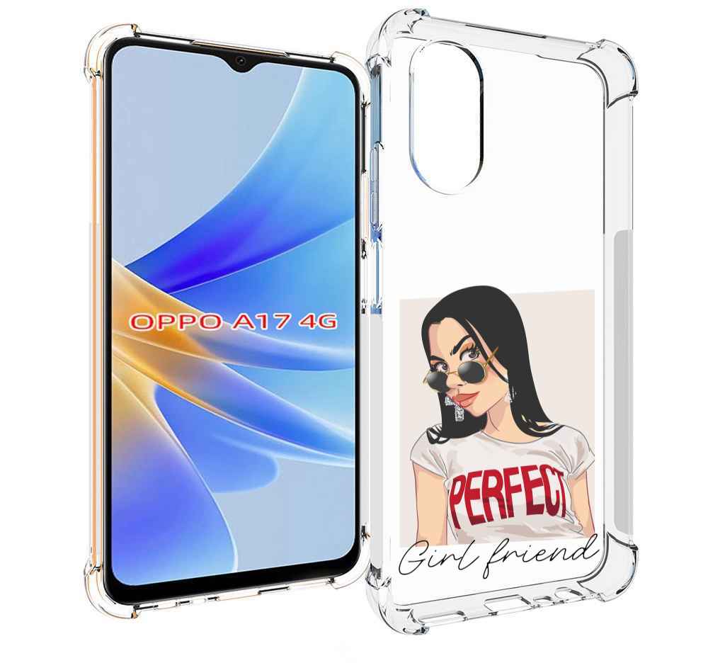 

Чехол MyPads Девушка-с-сережками женский для OPPO A17, Прозрачный, Tocco