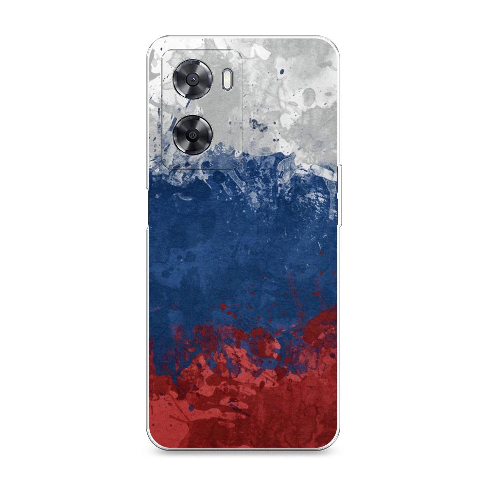 фото Чехол awog для oppo a77s 4g "флаг россии неровный"
