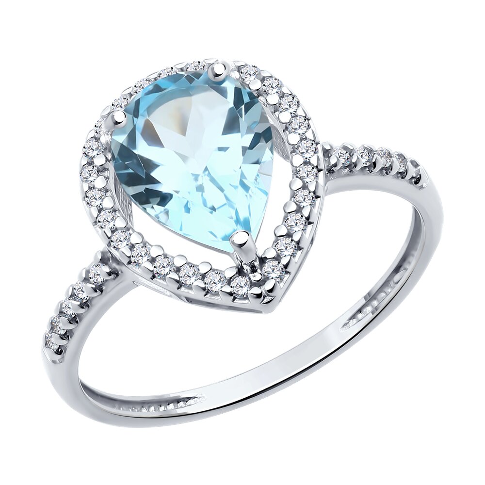 

Кольцо из серебра р. 19 Diamant 94-310-02047-1, фианит\топаз, 94-310-02047-1