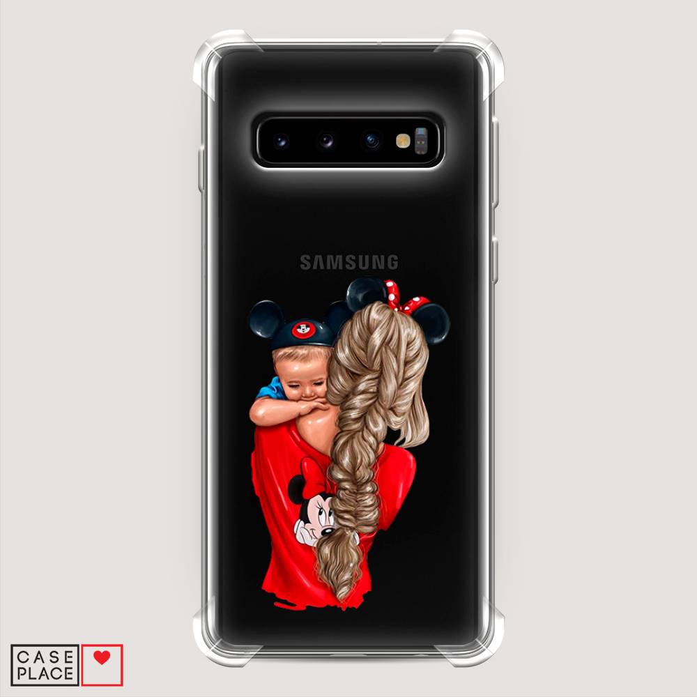 фото Противоударный силиконовый чехол "baby mouse" на samsung galaxy s10 + awog