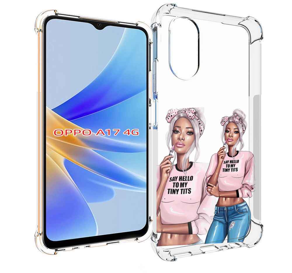 

Чехол MyPads Девушка-в-розовой-футболке женский для OPPO A17, Прозрачный, Tocco