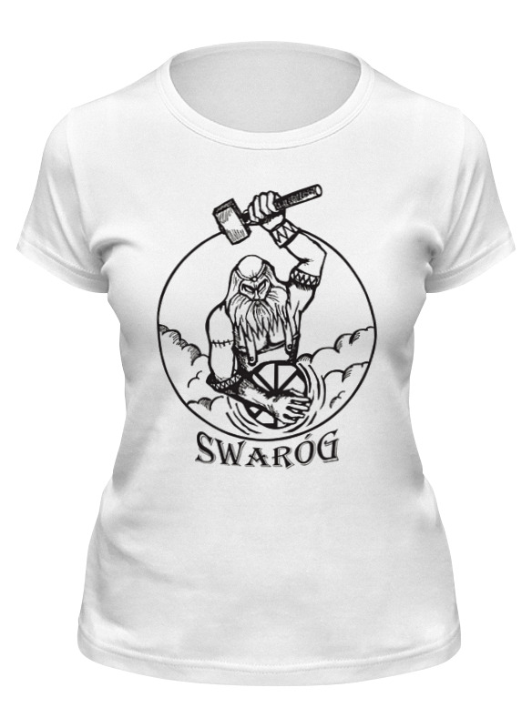 

Футболка женская Printio Футболка "swarog" белая M, Футболка "swarog"