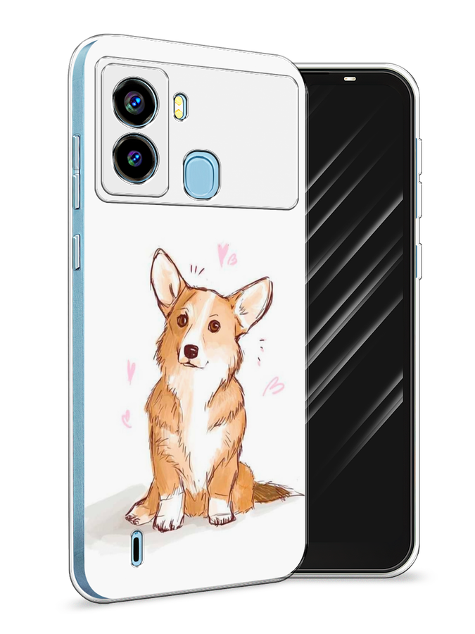 

Чехол Awog на Tecno Pop 6 "Корги любовь", Разноцветный, 302050-1