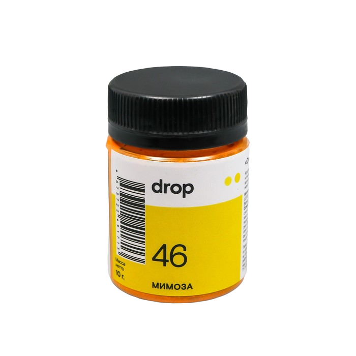 

Краситель для ткани Dropcolor в технике тай-дай, 10 гр, цвет 46 Мимоза