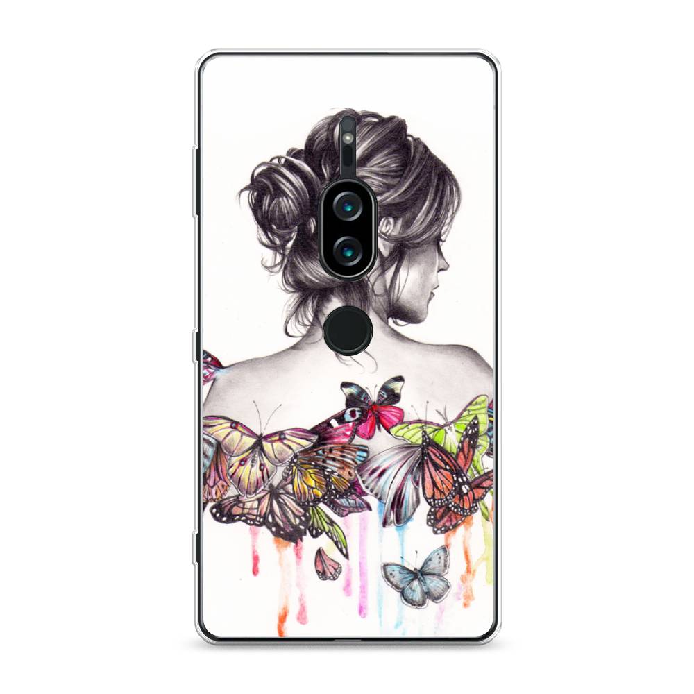 

Силиконовый чехол "Девушка с бабочками" на Sony Xperia XZ2 Premium, 53350-10