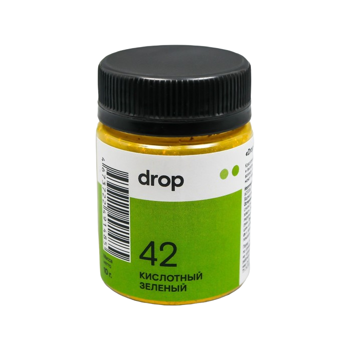 

Краситель для ткани Dropcolor в технике тай-дай, 10 гр, цвет 42 Кислотный зеленый