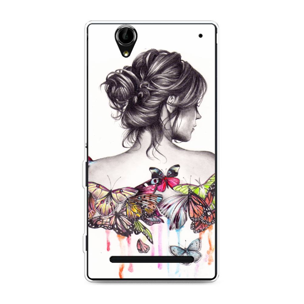 

Чехол Awog на Sony Xperia T2 Ultra "Девушка с бабочками", Разноцветный, 50950-10