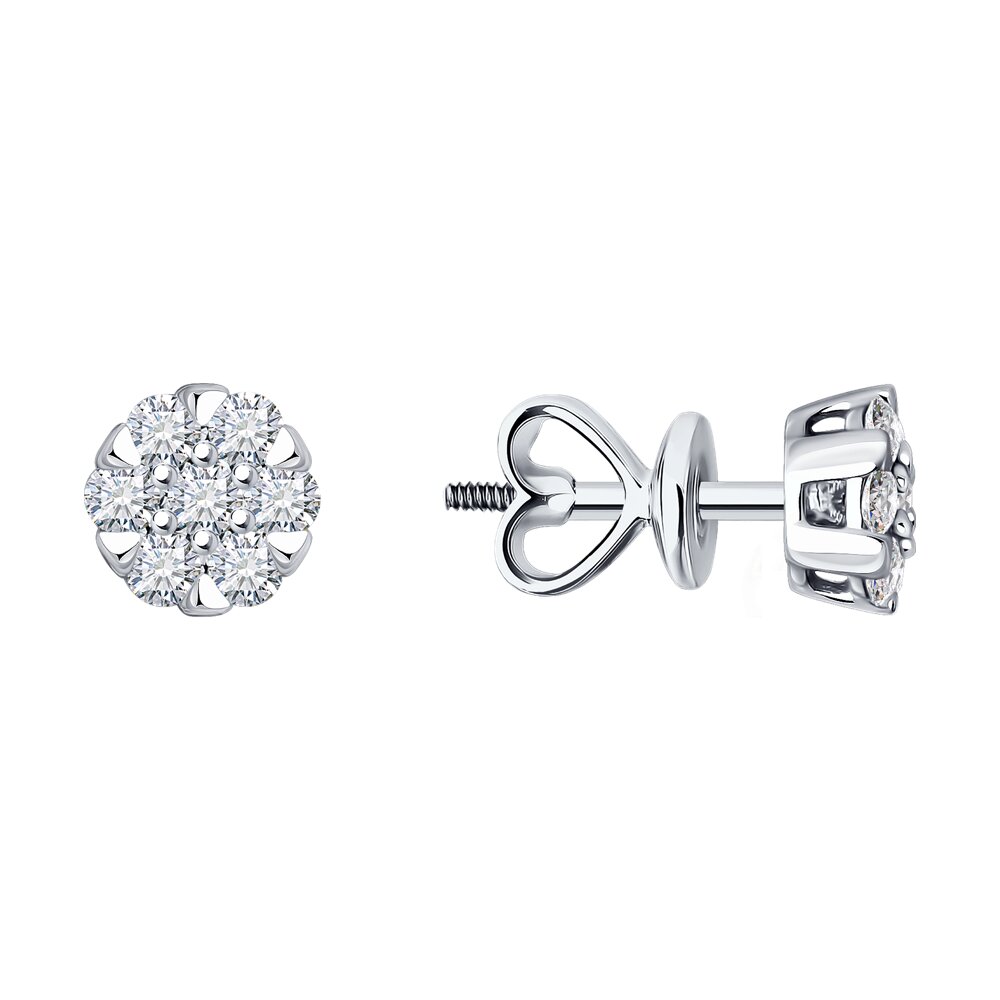 

Серьги из белого золота Diamant 52-222-02511-1, бриллиант искусственный\рубин, 52-222-02511-1